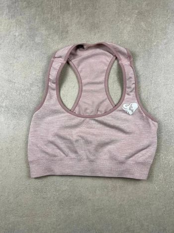 Women's Best Sports Bra Seamless Crop Top Fitness Gym | rose | Size S | Women #202