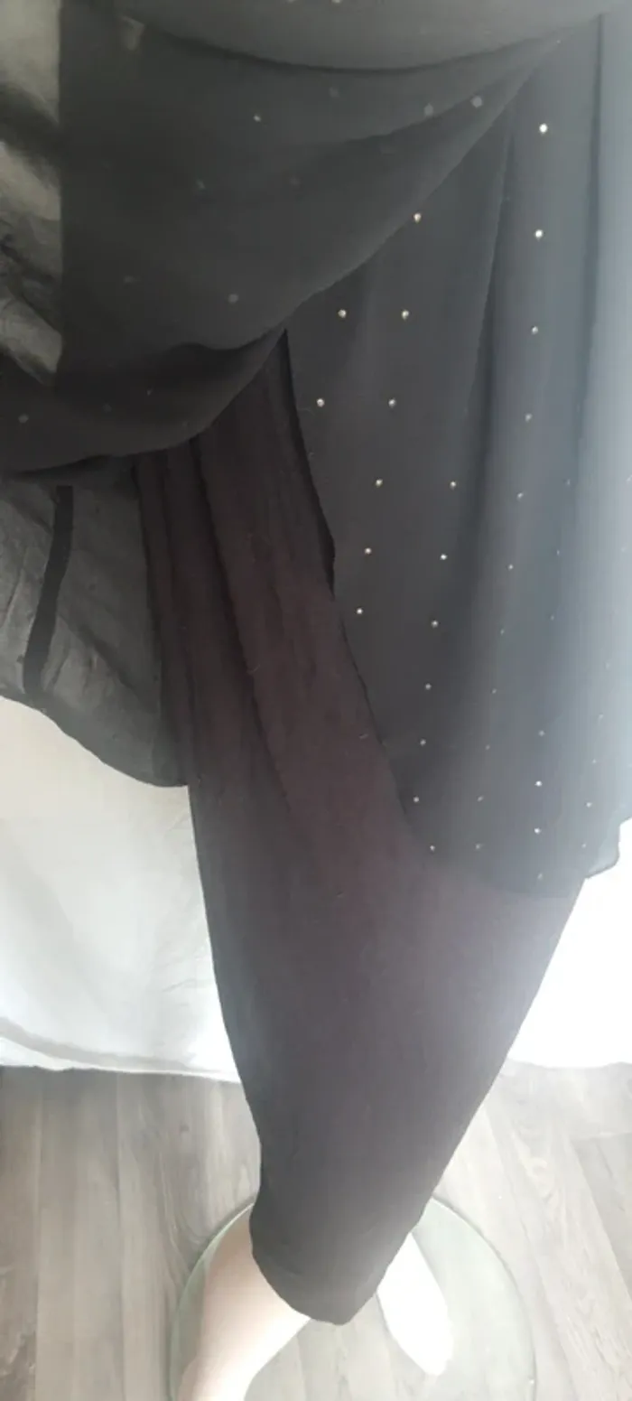 Robe voile noir/or 44