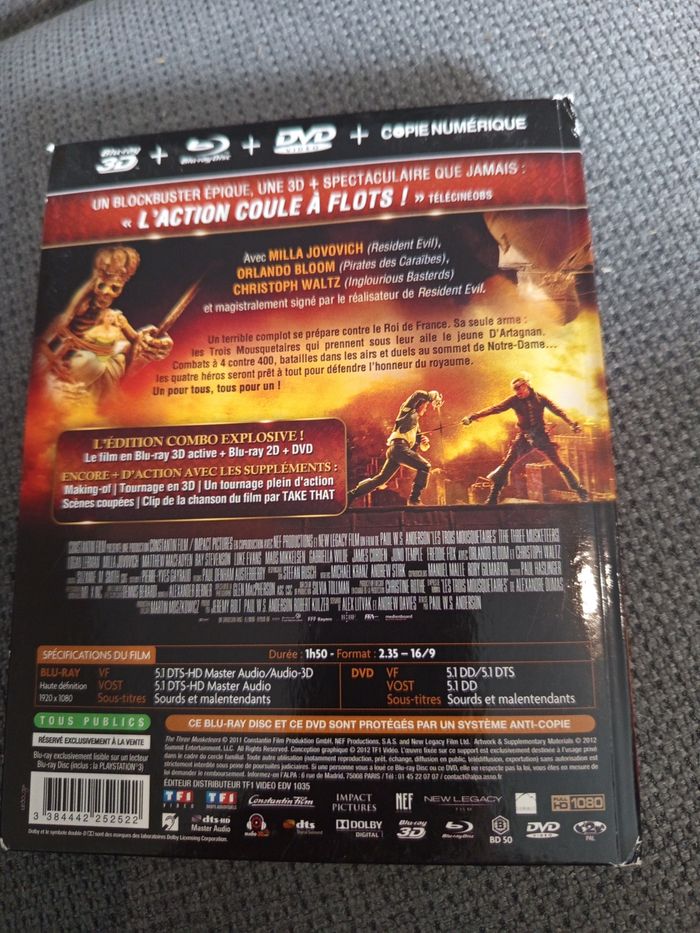 Blu-ray 3d les 3 mousquetaires - photo numéro 2