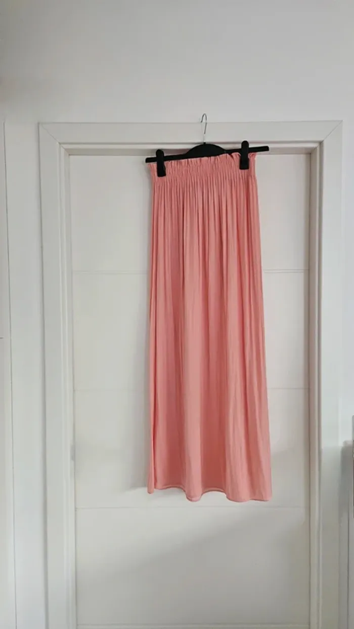 New  Jupe longue rose fluide, taille 36, Morgan - photo numéro 3