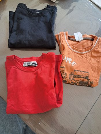 Lot tshirts ml bretelles et mc