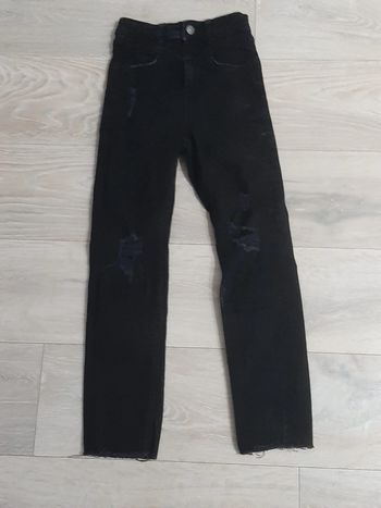 Pantalon jean s noir, slim, épais, XXS/12 ans, peu mis
