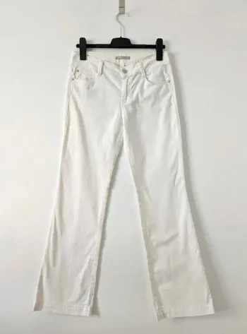 Jean évasé brodé en coton - Sépia Collection - taille 38