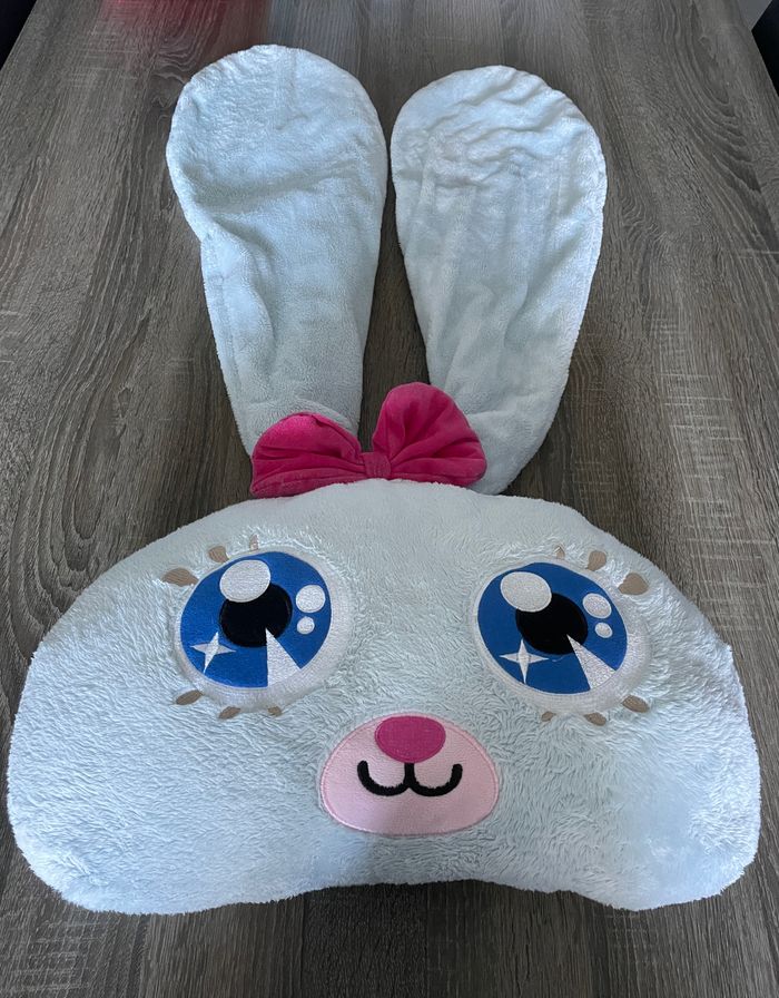 Peluche coussin tête de lapin - photo numéro 5