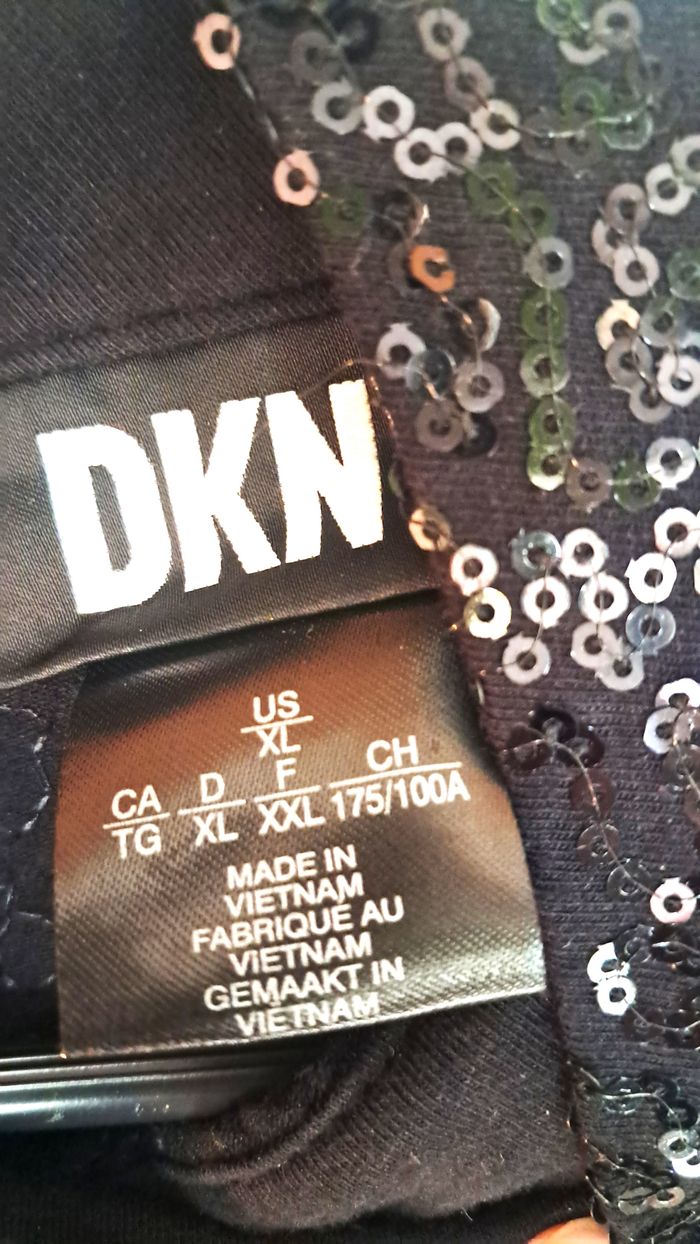 Haut à sequins noir DKNY – Taille XL - photo numéro 3