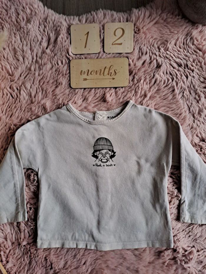 Tee-shirt ML kiabi 12m - photo numéro 2