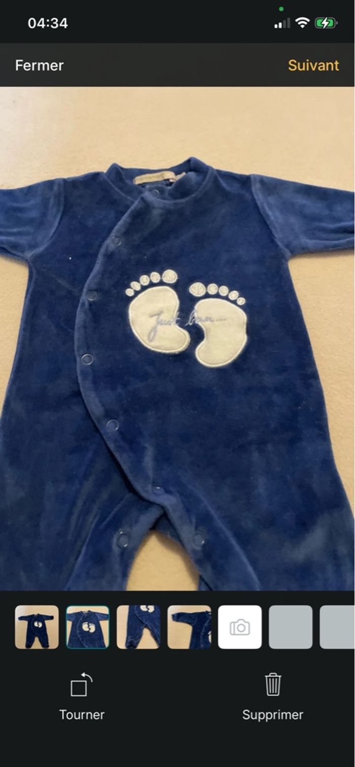 Pyjama, maman, taille zéro mois 100 % coton - photo numéro 2