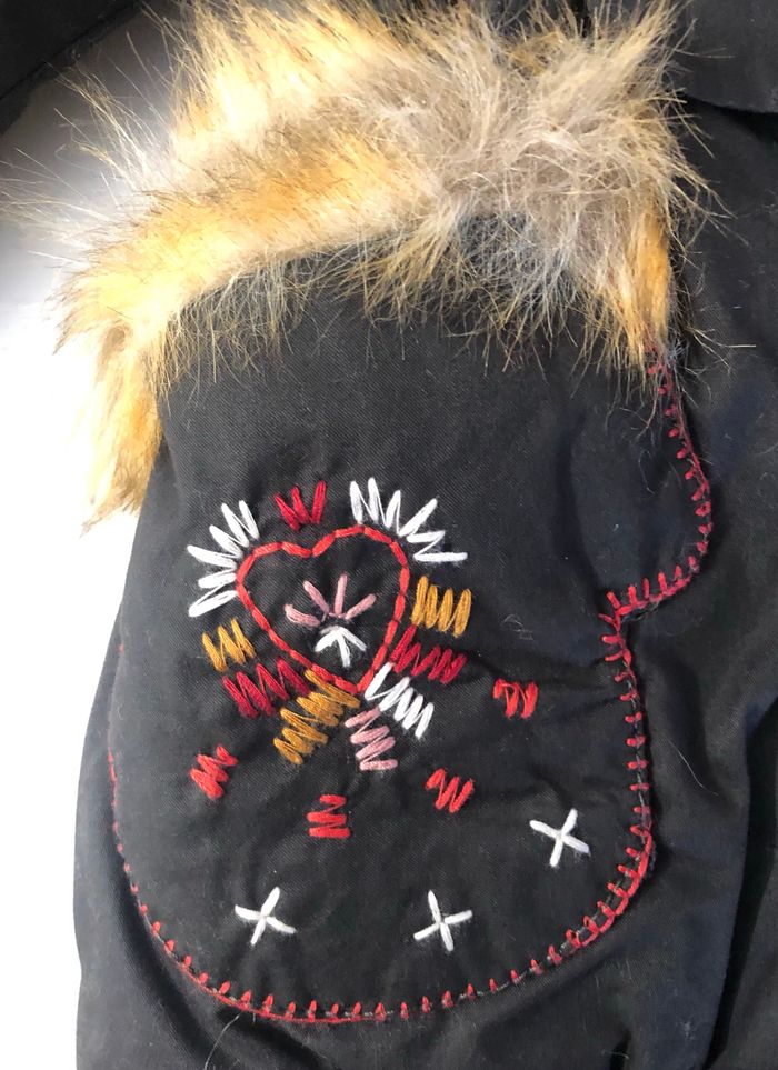 NEUF étiquette Catimini fille parka marron  manteau zippé capuche fourrure 12 mois lot SOP77 - photo numéro 2