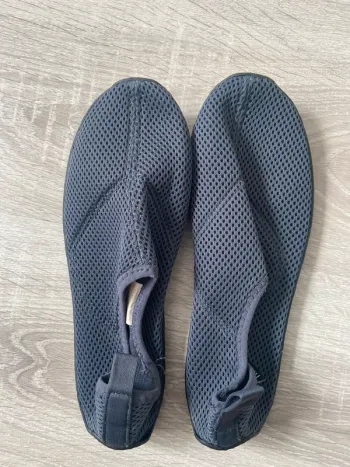 Chaussons aquatiques mixte gris décathlon tribord 36 37