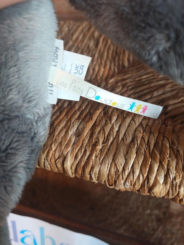 Peluche ours gris moulin roty les p'tits doudous - photo numéro 5