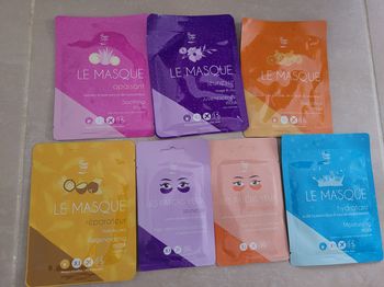 Lot masques en tissus visage et yeux Peggy Sage