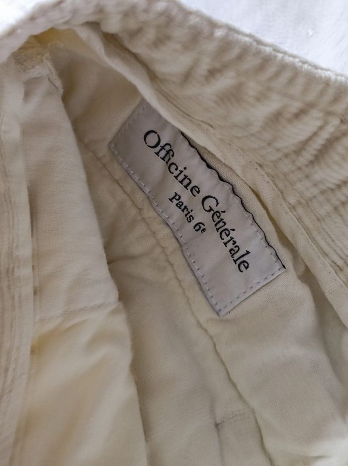 Pantalon crème velours côtelé taille 52 - photo numéro 4