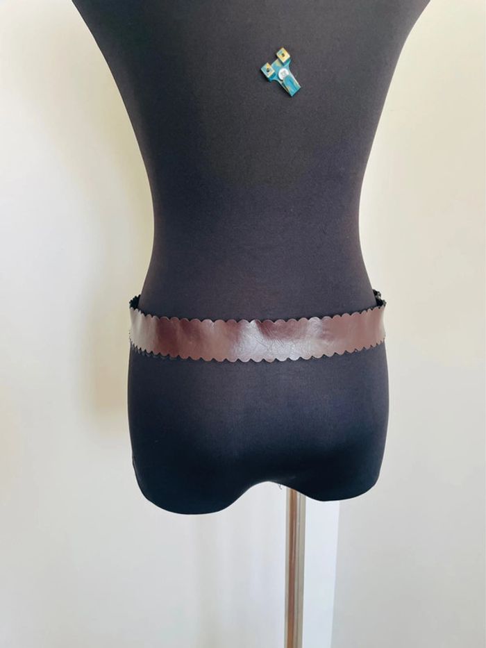 👍🏻 jolie Ceinture Bohème. marron double feutrine. 136 cm. - photo numéro 4