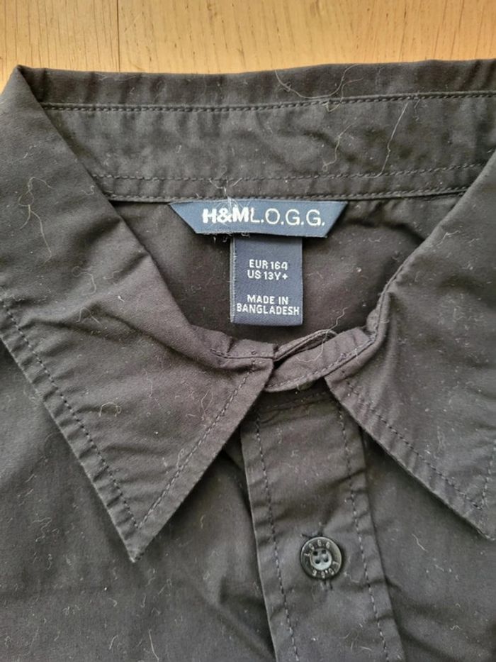 Chemise noire 14 ans H&M Logg - photo numéro 3