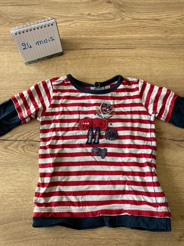 T-shirt manches longues sergent major 24 mois