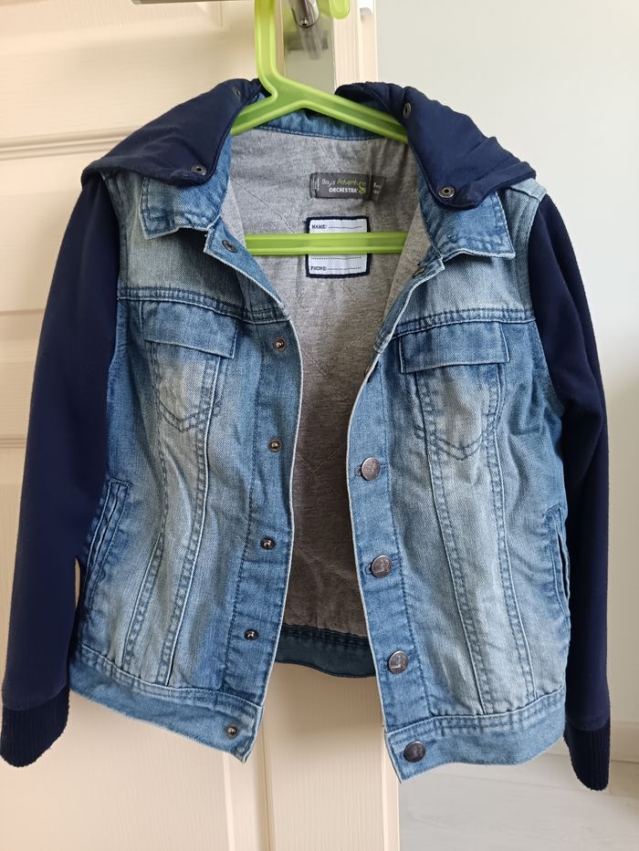 Veste jeans capuche garçon 8ans - photo numéro 3