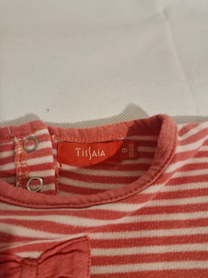 Pull rayé avec nœud décoratif 9 mois Tissaia - photo numéro 4