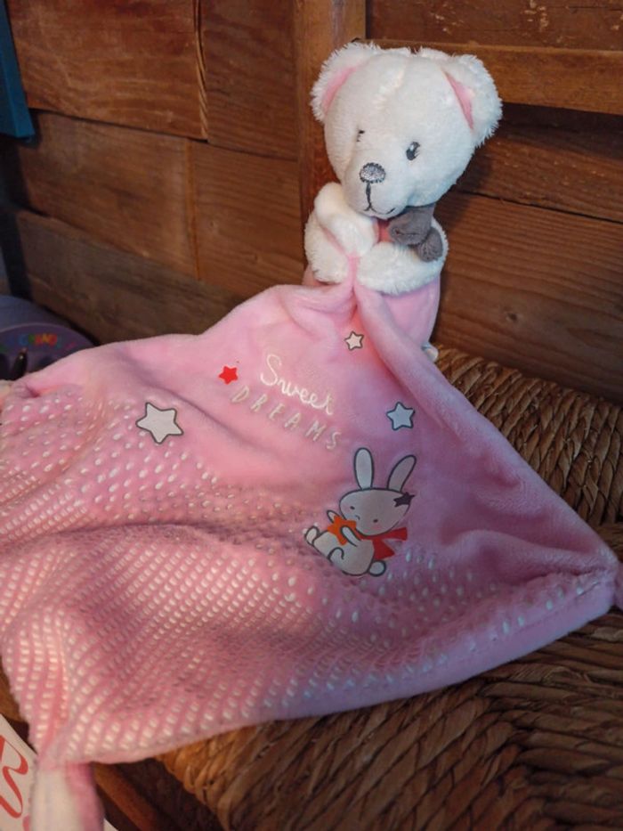 Doudou sweat dreams rose mots d'enfants tbe - photo numéro 3