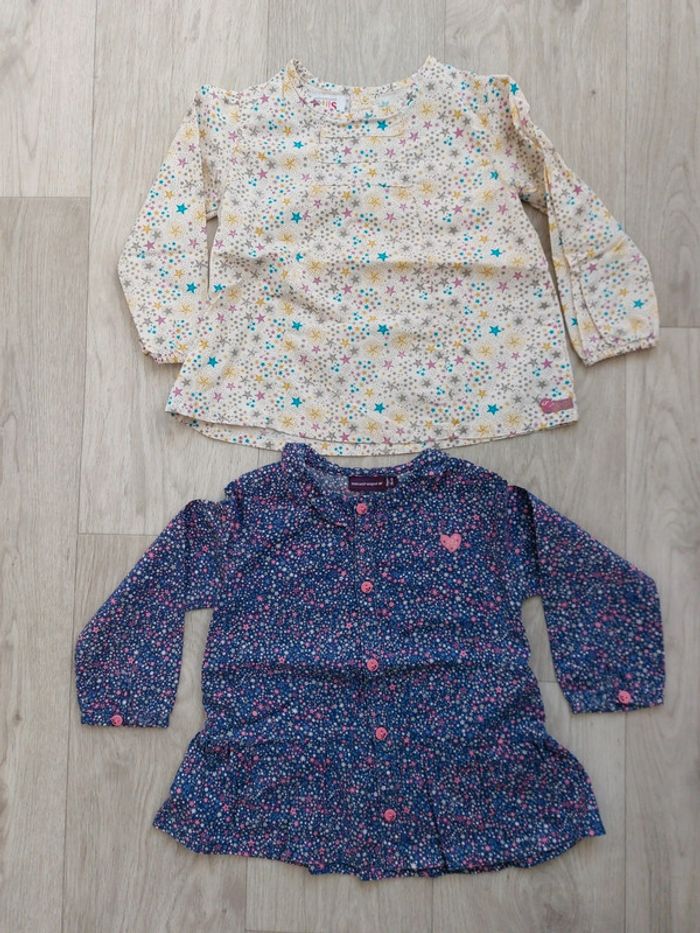 Lot 2 chemisiers étoiles 24M