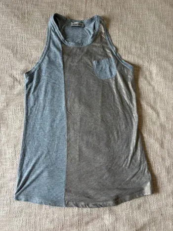 Débardeur long gris doré Kosmika – Taille L – 100% coton