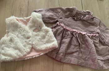 Robe bébé fille avec gilet T3M