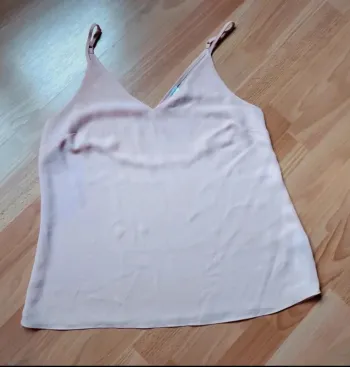 Top débardeur rose pâle bretelles réglables
