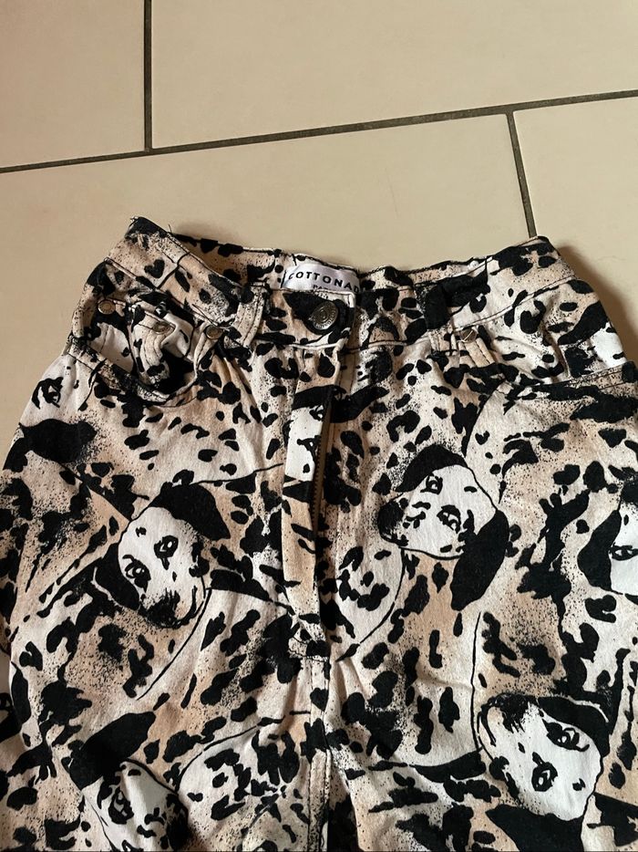 Jeans taille haute chien cottonade paris - photo numéro 2