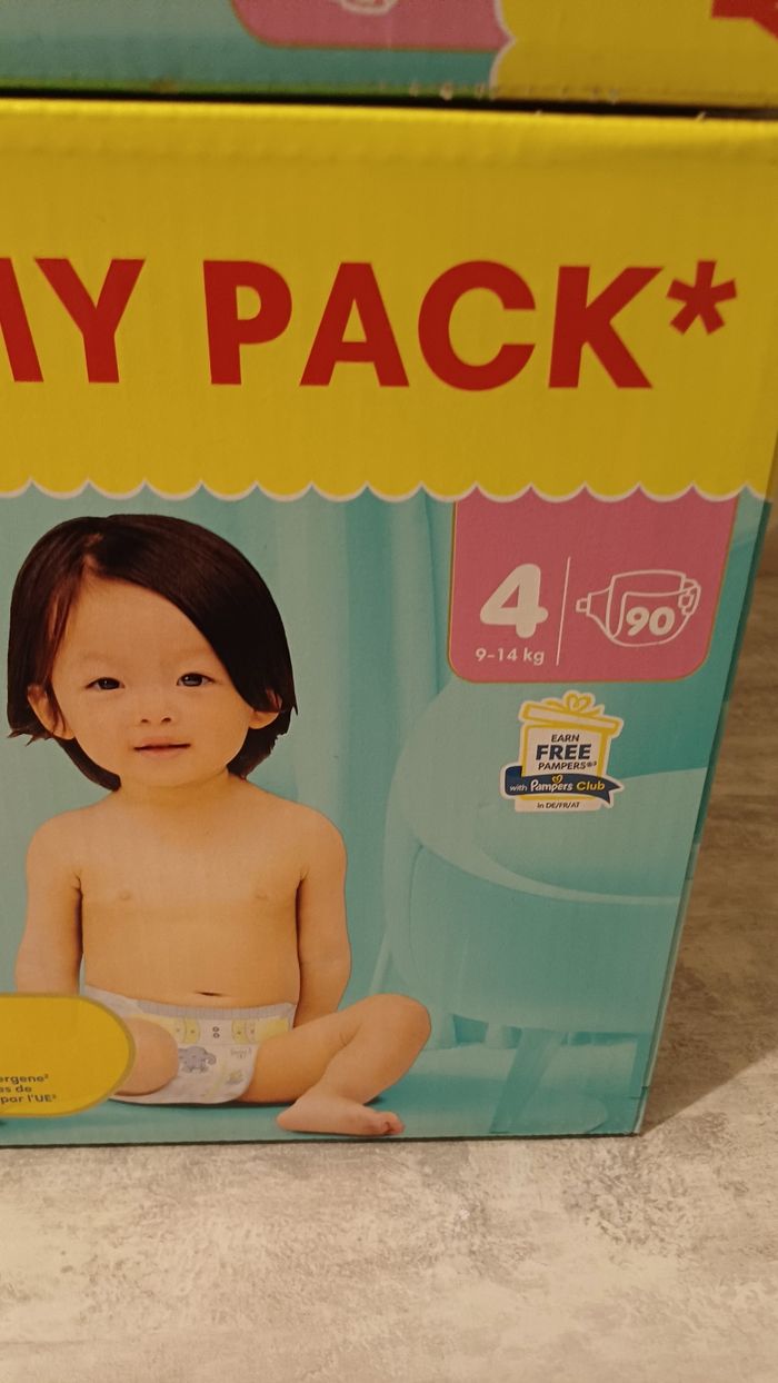 2 carton de couche pampers premiume protection taille 4 - photo numéro 2