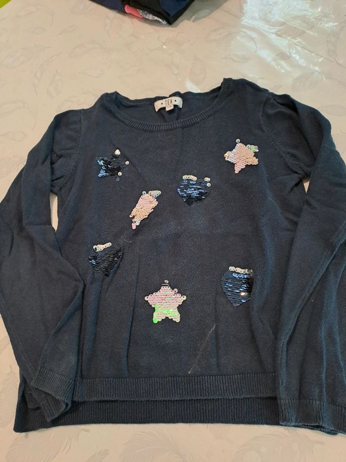 Pull à sequins 7/8 ans