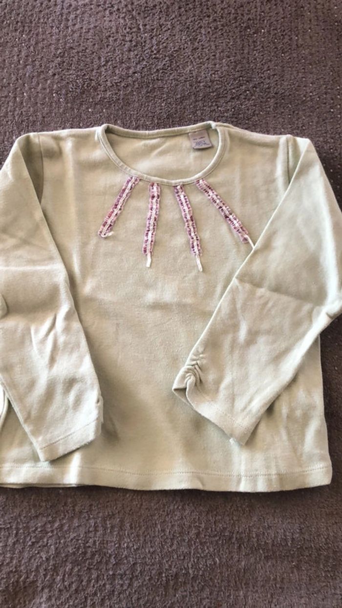 T-shirt manches longues Inditex fille 5-6 ans - photo numéro 3