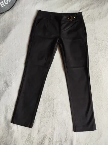 Pantalon noir style 7/8 femme Tanara taille L