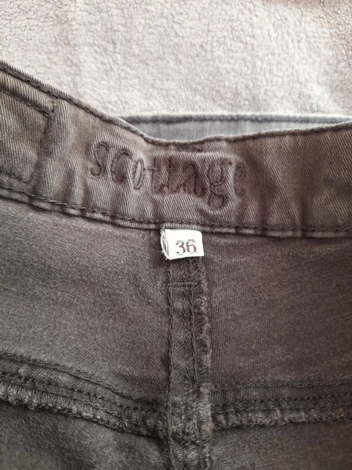 Pantalon jeans marron T36 Scottage - photo numéro 3