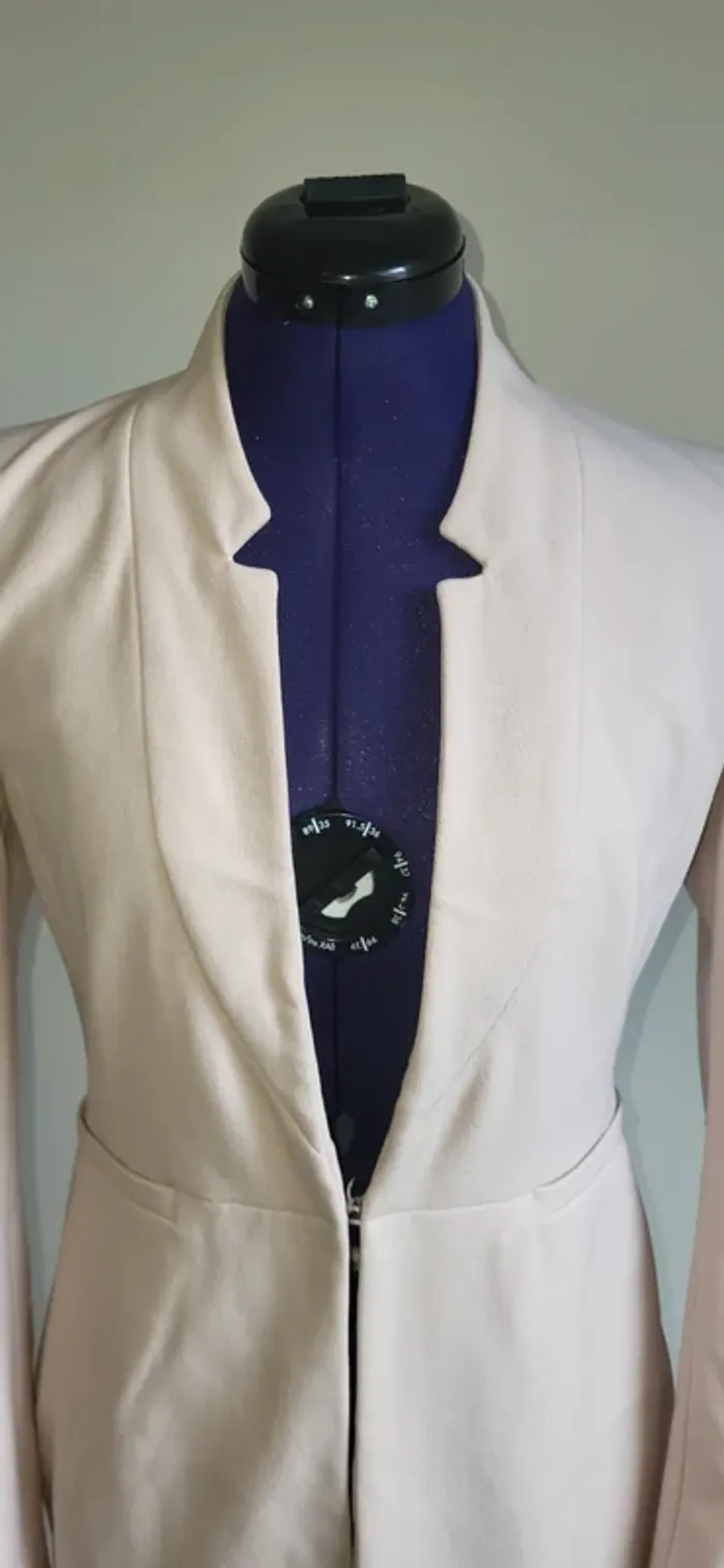 Veste / blazer cintrée rose pale 36 - photo numéro 3