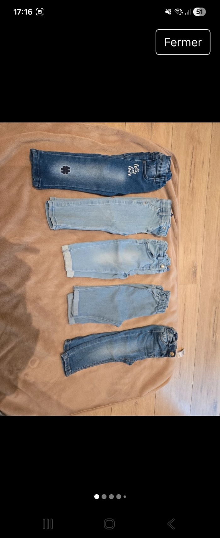 Lot de 8 jeans 12 mois