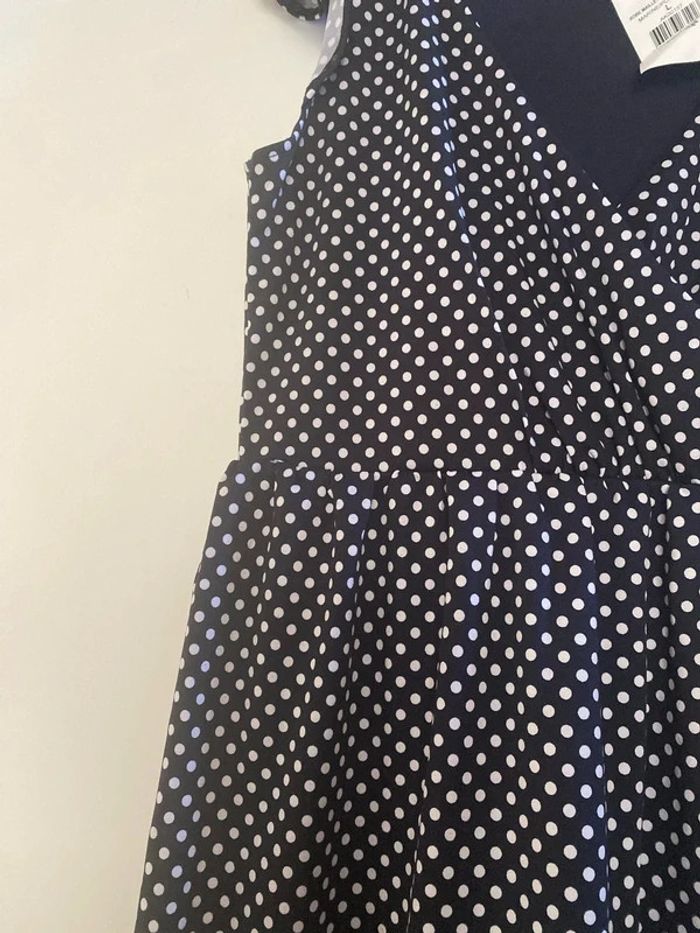 Robe marine à pois blanc Anna Karel taille L Neuve - photo numéro 6