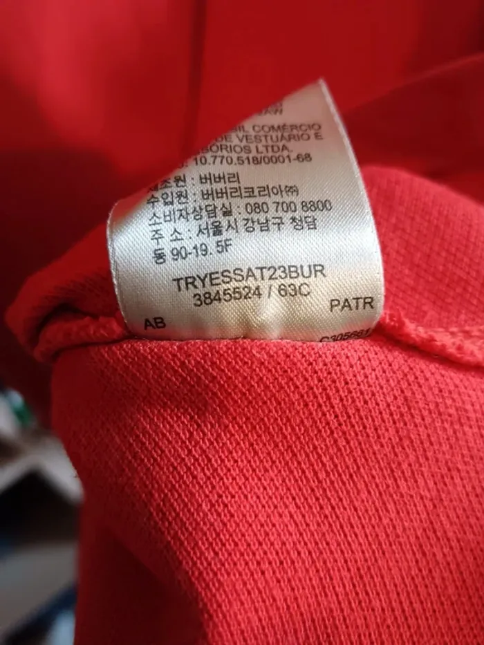 Polo Burberry Taille L orange - photo numéro 5