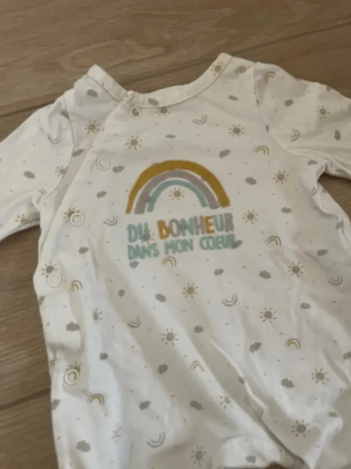 Pyjama bébé arc en ciel - photo numéro 2
