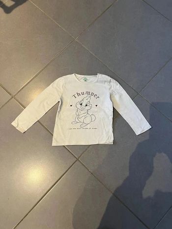 T shirt manches longue - Disney - Pampan / Thumper - Blanc, crème - 36 mois