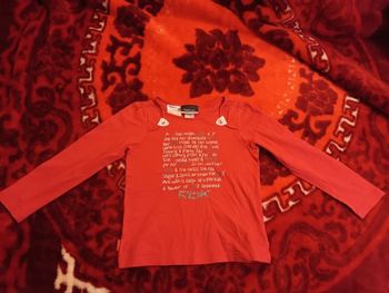 Tee-shirt manches longues rose imprimé Reebok