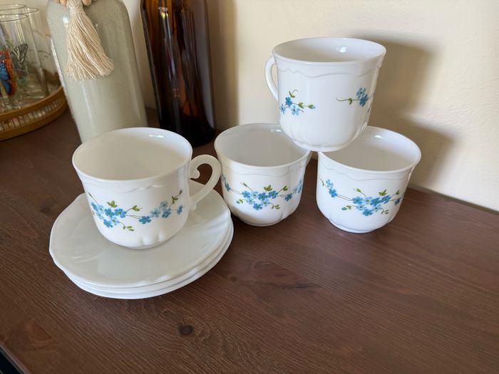 4 grandes tasses Myosotis -Arcopal - photo numéro 5
