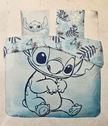 Parure de lit double (housse de couette + 2 taies d'oreiller) - Stitch