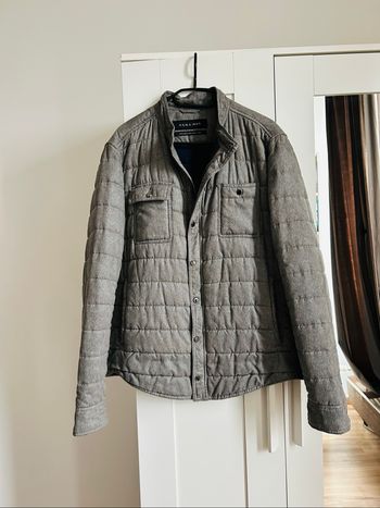 Veste grise unie matelassée Homme Zara Tailles L-XL