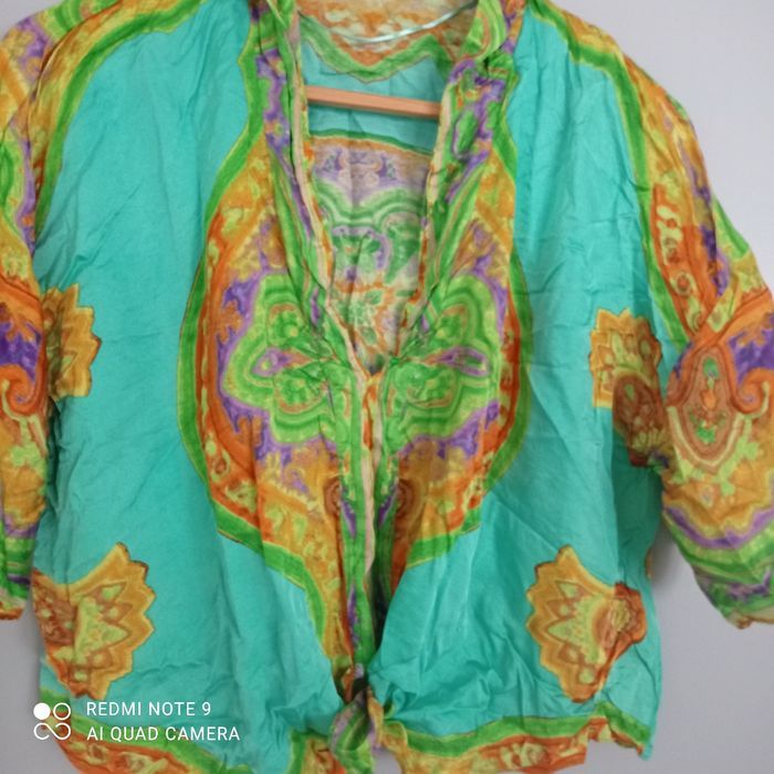 Blouse verte à motifs t38 Zara - photo numéro 4