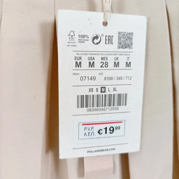 Jupe plissée beige Pacific Republic by Pull & Bear taille M A1026 - photo numéro 9