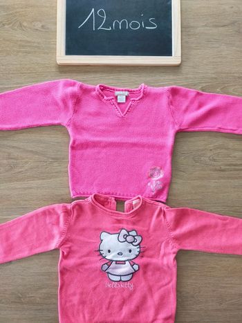 Pulls fille taille 12mois