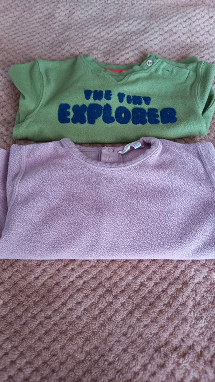 Lot de 2 sweats 18 mois