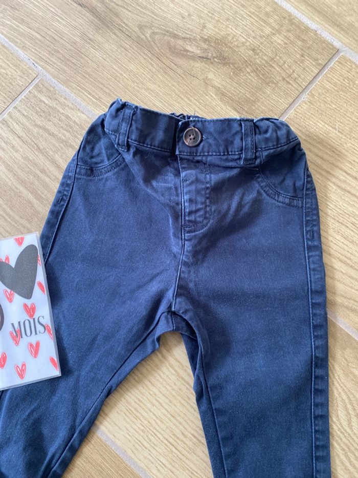 Pantalon chino 9 mois kiabi bleu - photo numéro 2