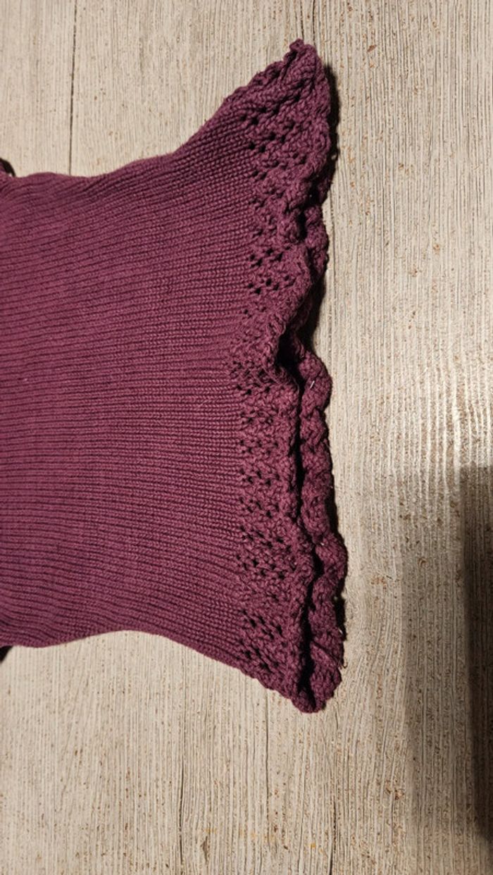 Pull à manches courtes et col roulé, petite broderie, Girls, 6/7 ans,peu mis - photo numéro 4