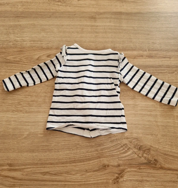 T-shirt Marinière à Volants - Kiabi - 3 mois