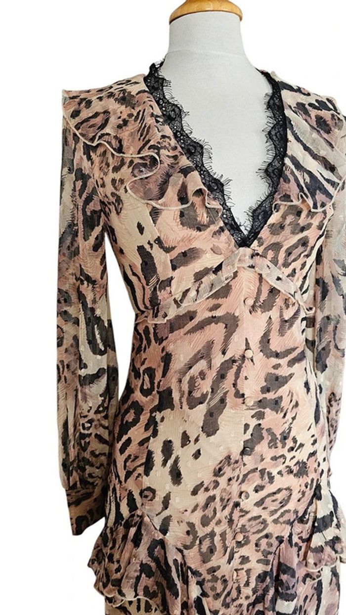 Robe longue ASOS Design – 36 – Beige Marron Imprimé Léopard – État : Excellent - photo numéro 2